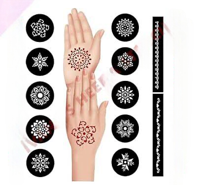 Reusable Mehendi Bunch Stencil, Henna Tattoo Stencil For Women, Body Art Sticker, Reusable Henna Sticker Reusable Mehendi Bunch Stencil, Henna Tattoo Stencil For Women, Body Art Sticker, Reusable Henna Sticker
